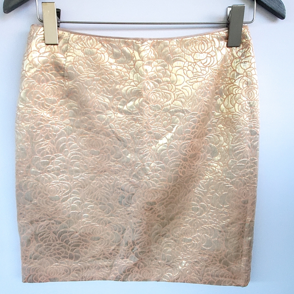 H&M Gold Pencil Skirt